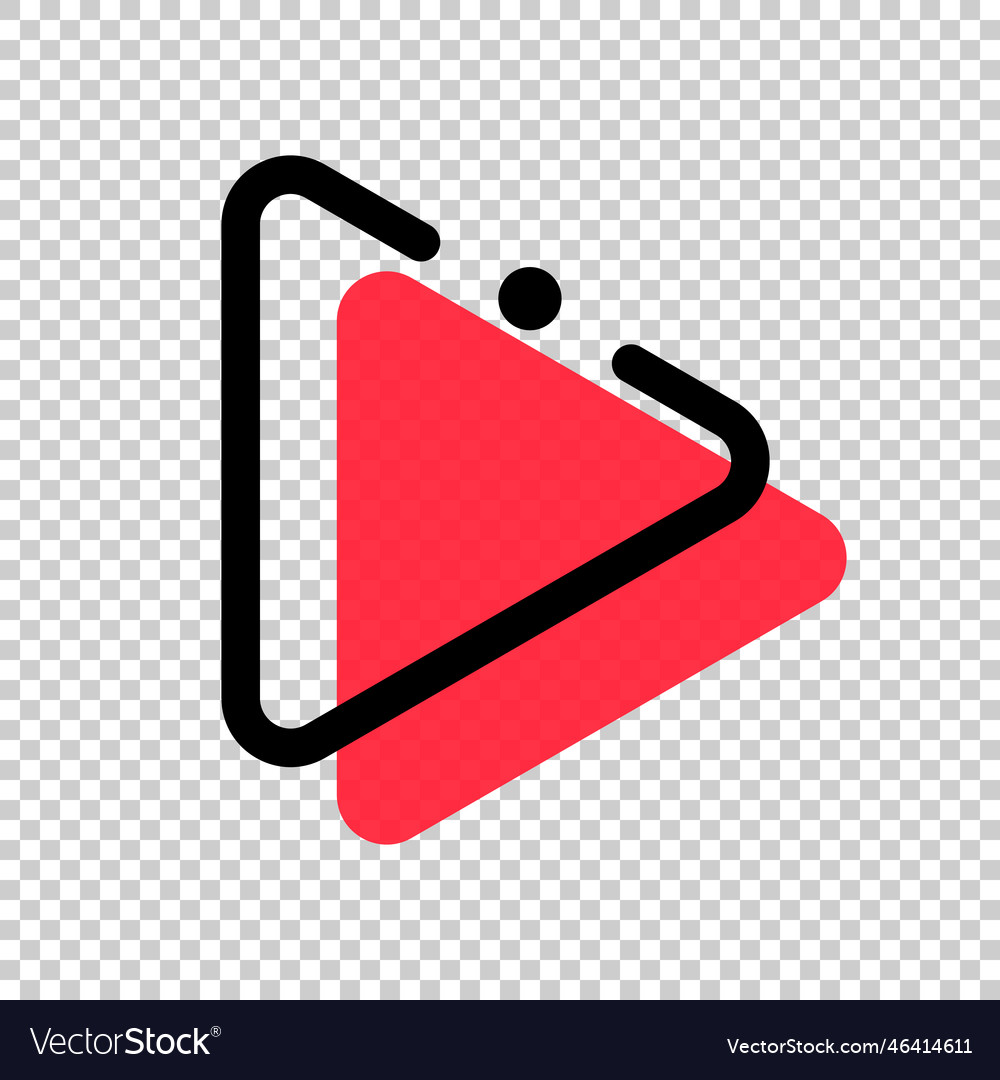 Play Button Vector Icon Isolated On Stock Vector (Royalty, 55% OFF