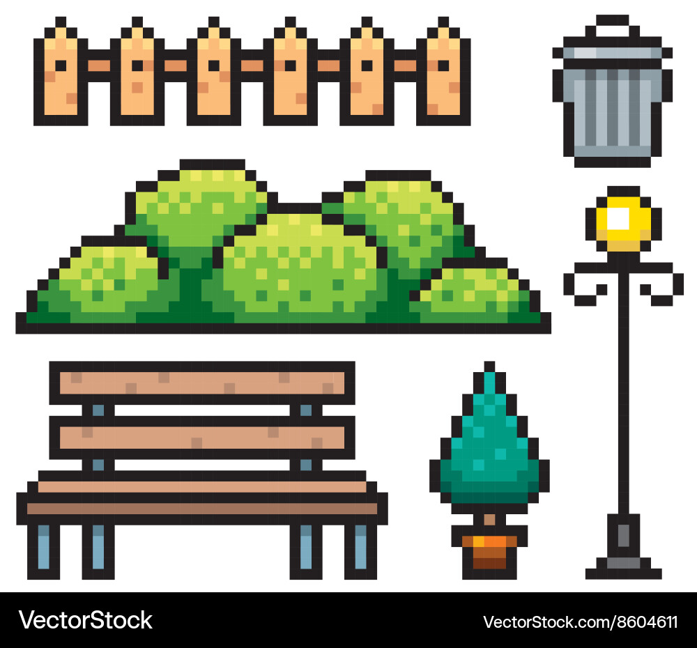 Park elements Royalty Free Vector Image - VectorStock