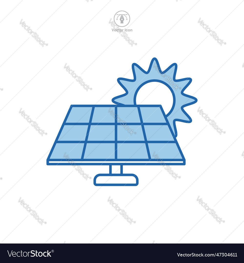 Solar panel icon symbol template for graphic Vector Image