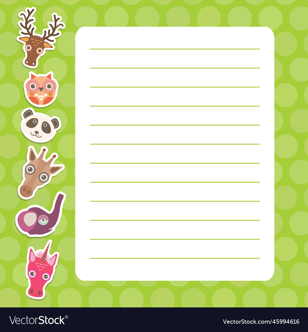 Card design with kawaii deer owl panda giraffe