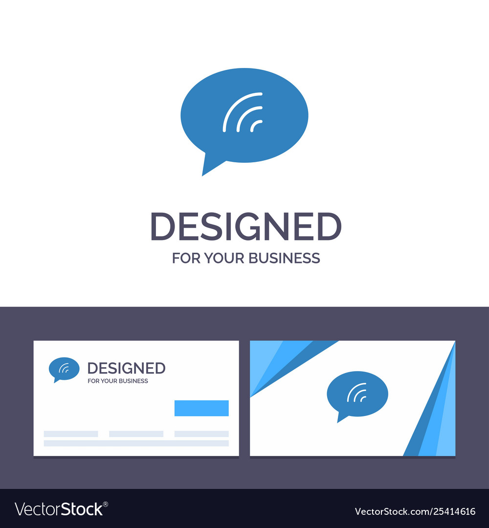 Creative business card and logo template message