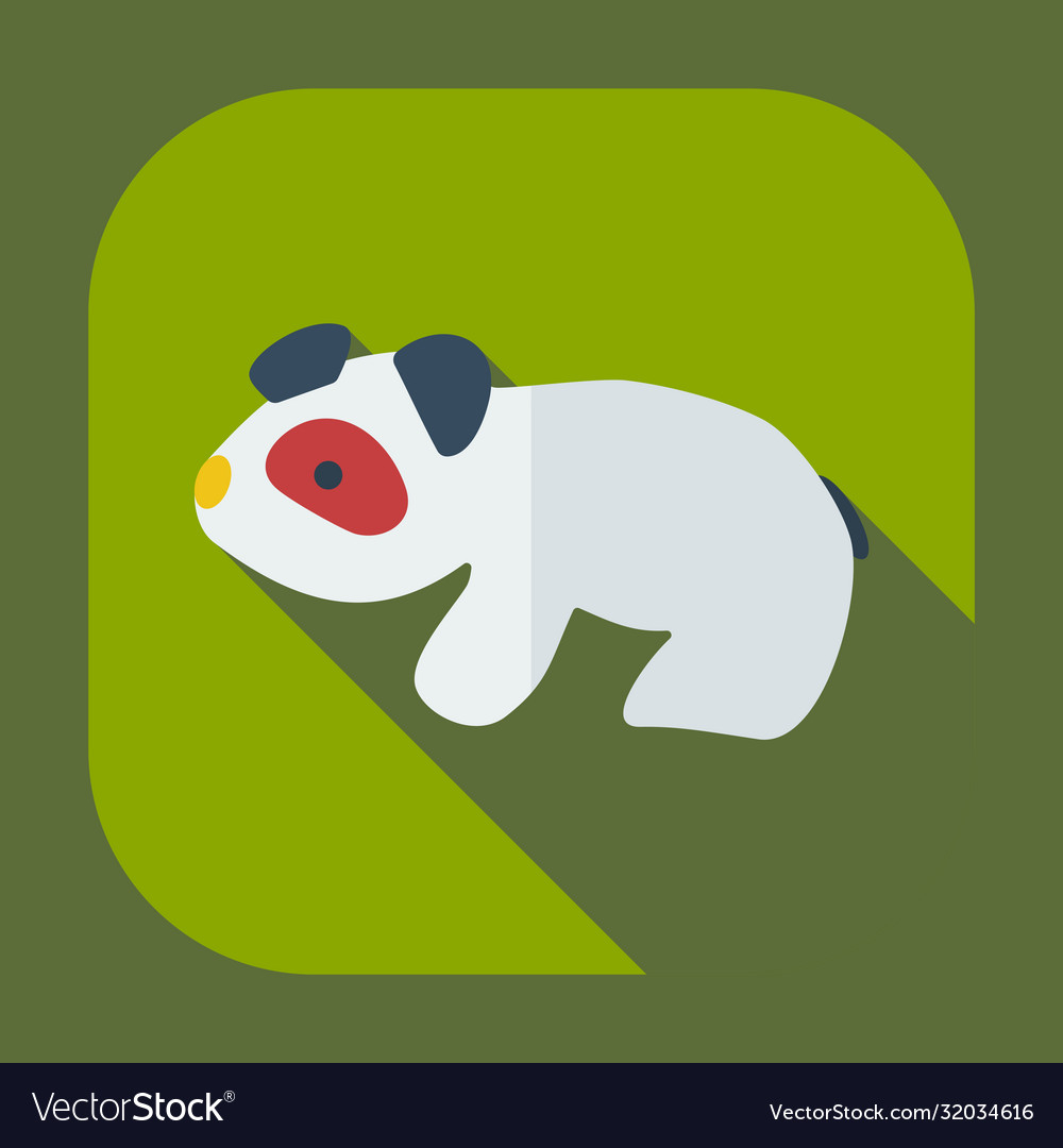 Flat modern design with shadow icons pandas Vector Image