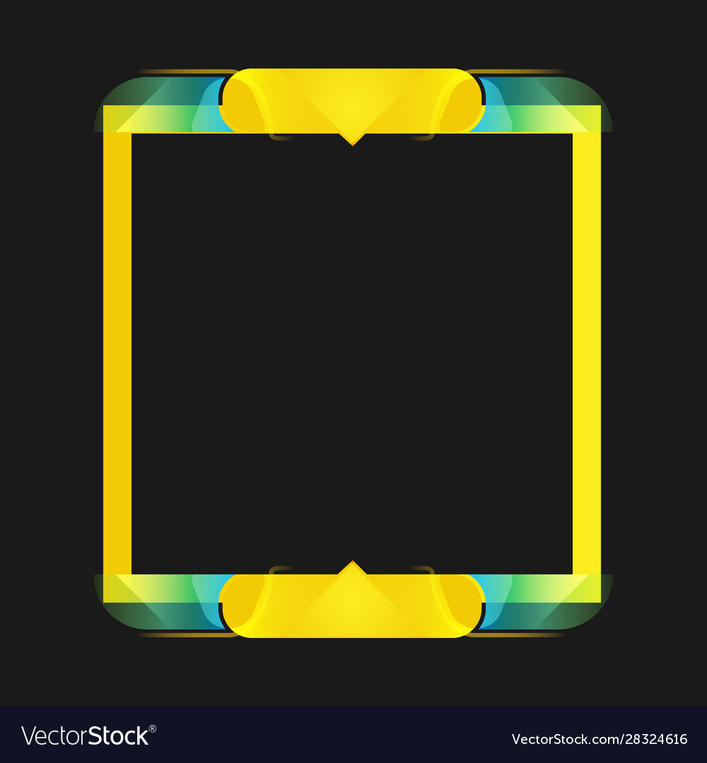 Modern frame design concept for game element vector image Modern frame design concept for game element