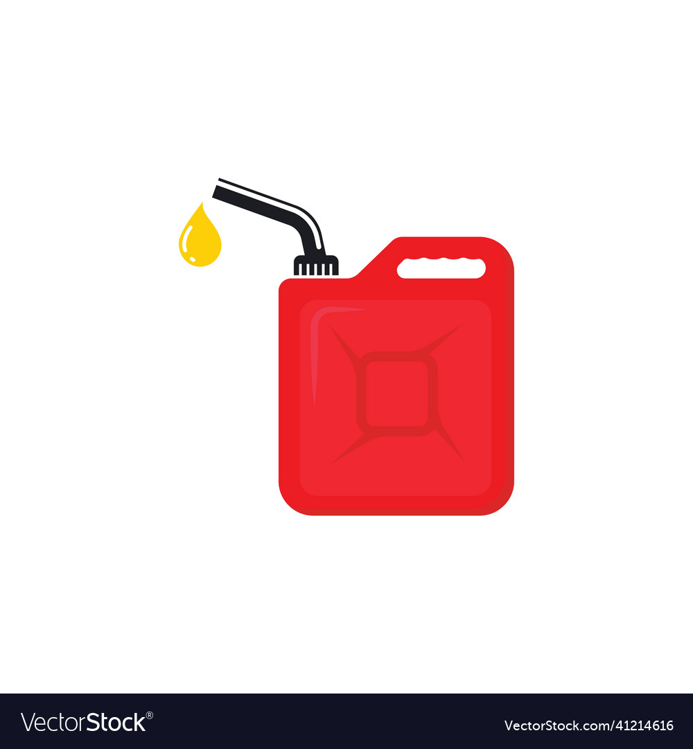 Oil jerrycan icon design template Royalty Free Vector Image