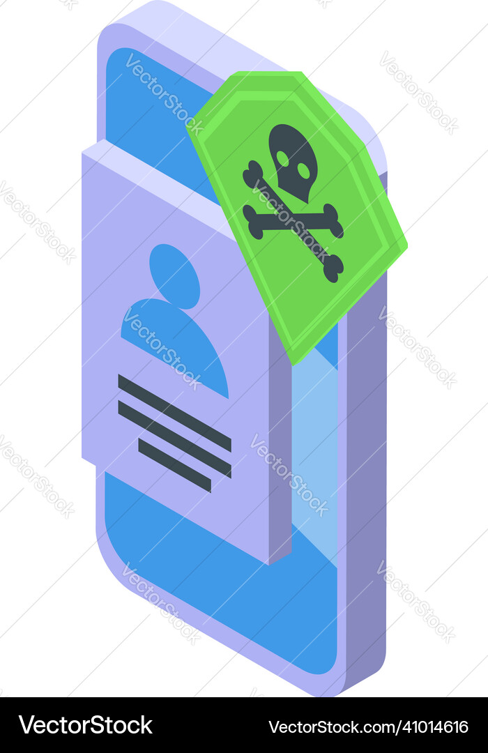 Phone data privacy icon isometric Royalty Free Vector Image