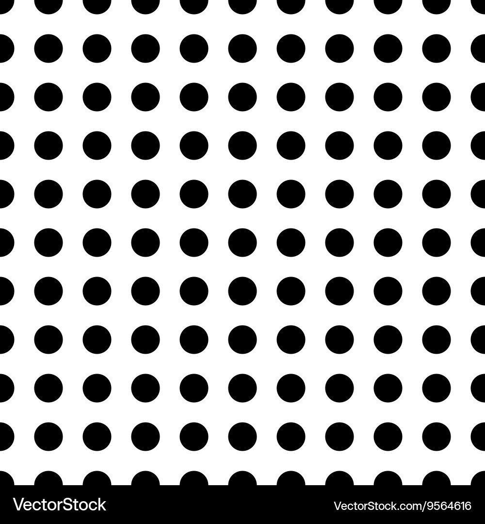 Polka dot black seamless pattern Royalty Free Vector Image