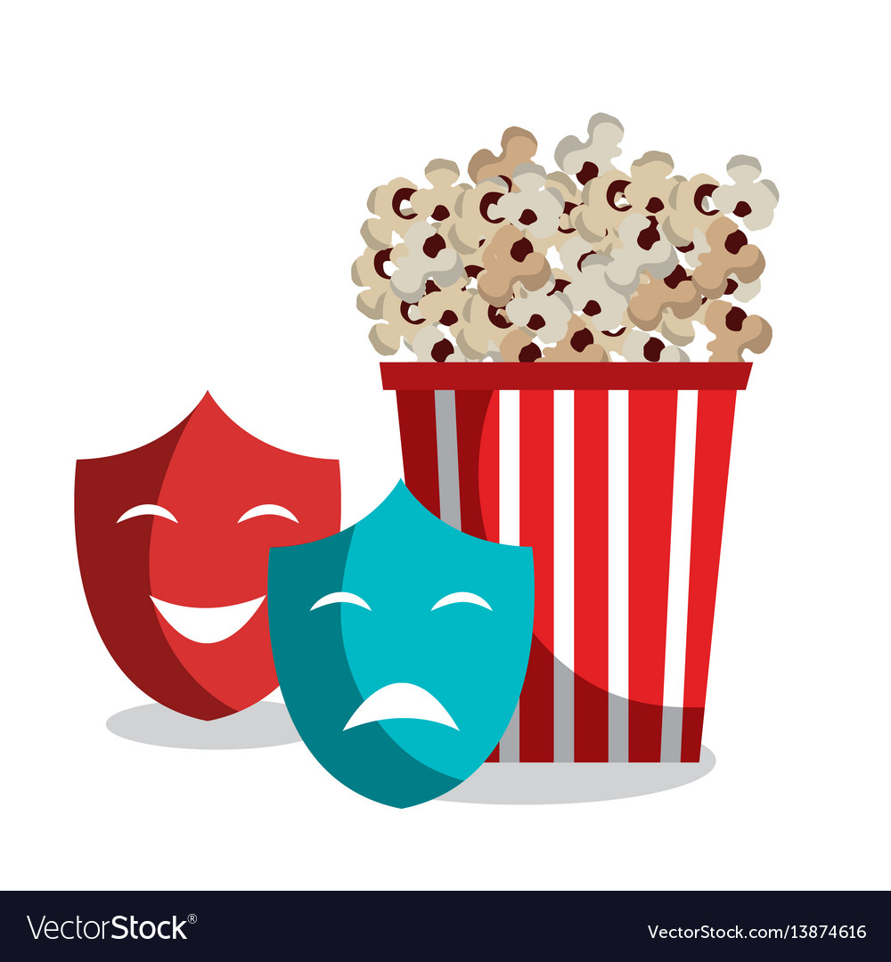 Pop corn isolated icon