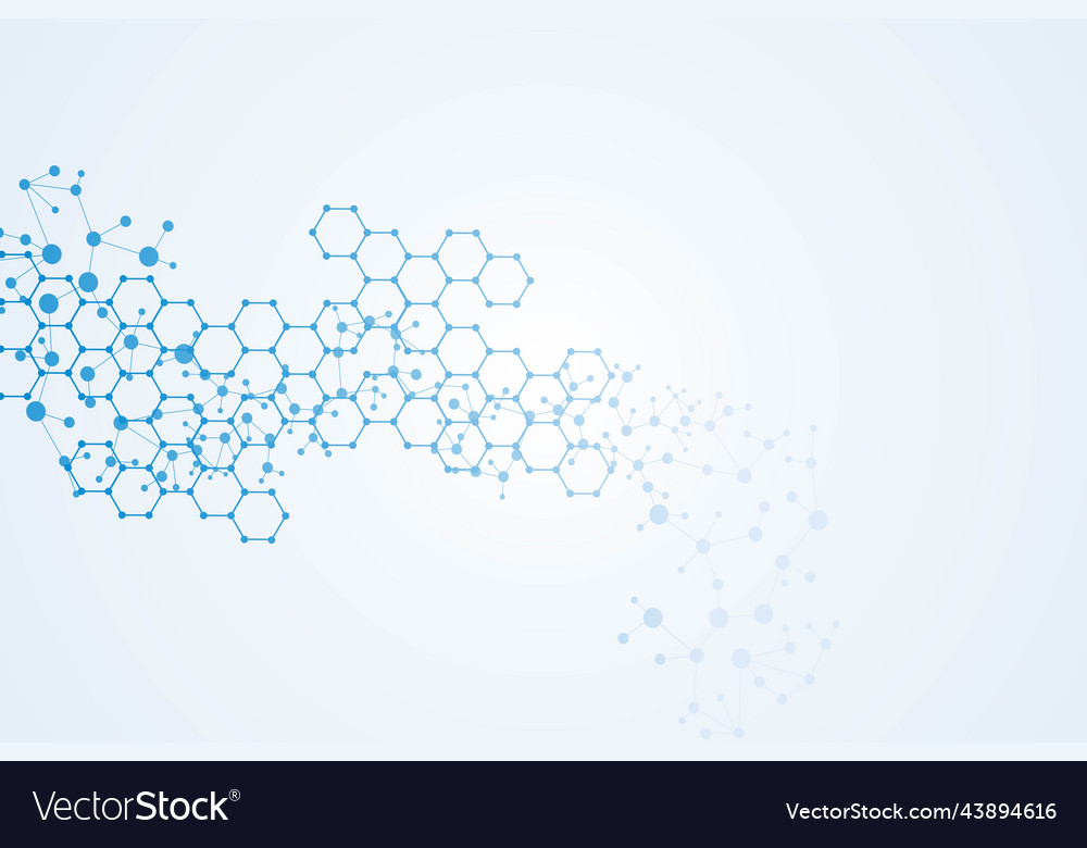 Science network pattern connecting lines and dots vector image Science network pattern connecting lines and dots