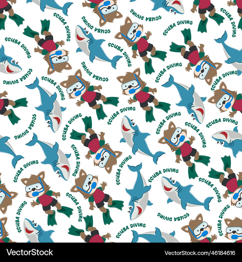 Seamless Pattern Texture With Little Bear Vector Image