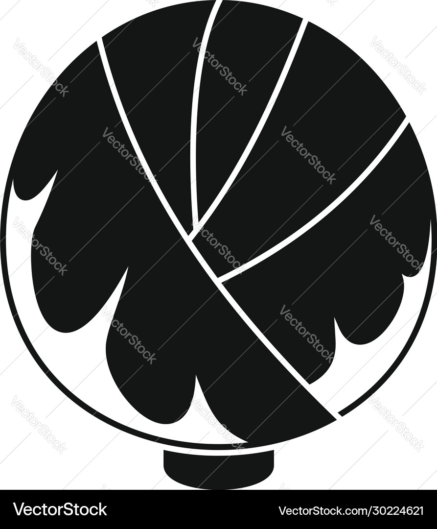 Cabbage plant icon simple style Royalty Free Vector Image