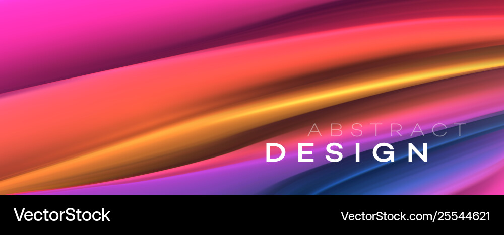 Color flow abstract shape poster design Royalty Free Vector