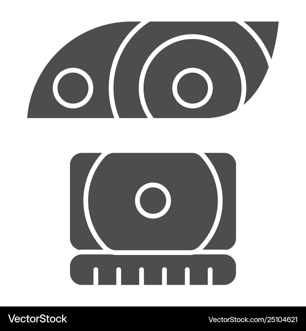 Headlight solid icon lamp Royalty Free Vector Image