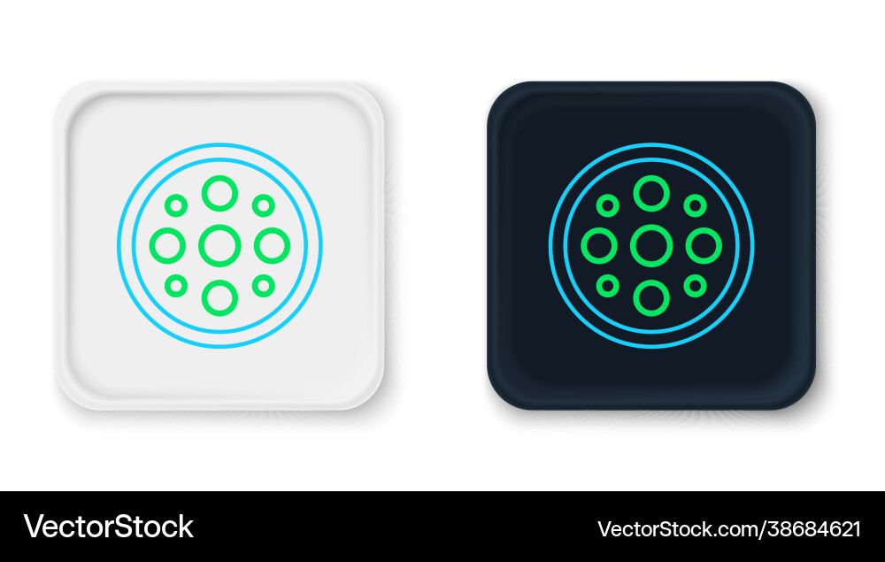 Line sewing button for clothes icon isolated Vector Image