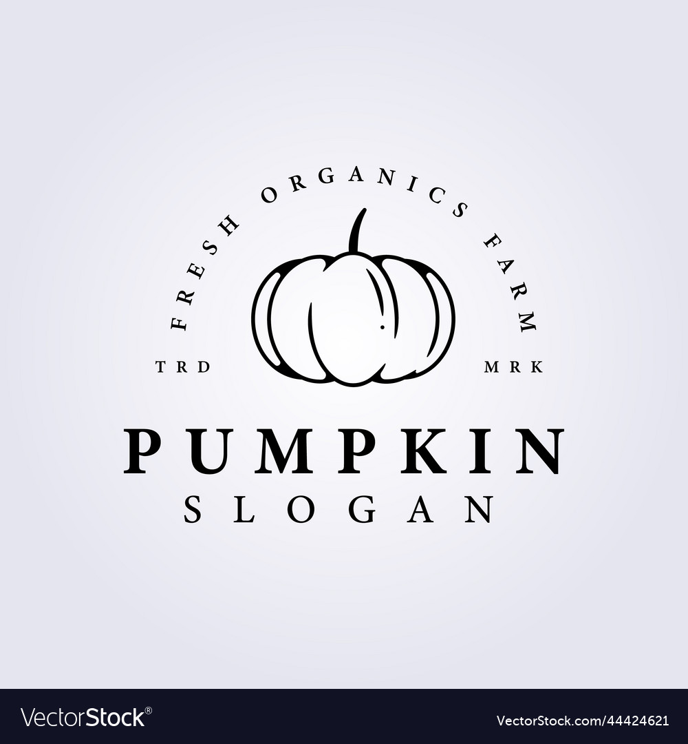 Minimalist pumpkin logo farm