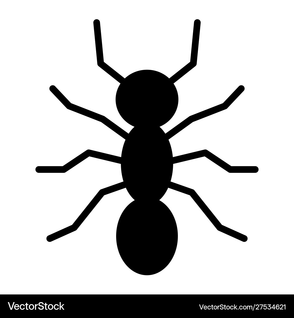 Simple icon an ant Royalty Free Vector Image - VectorStock