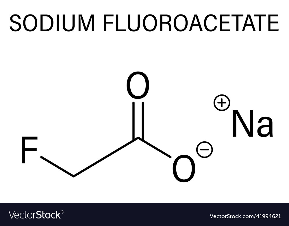 Sodium fluoroacetate skeletal formula