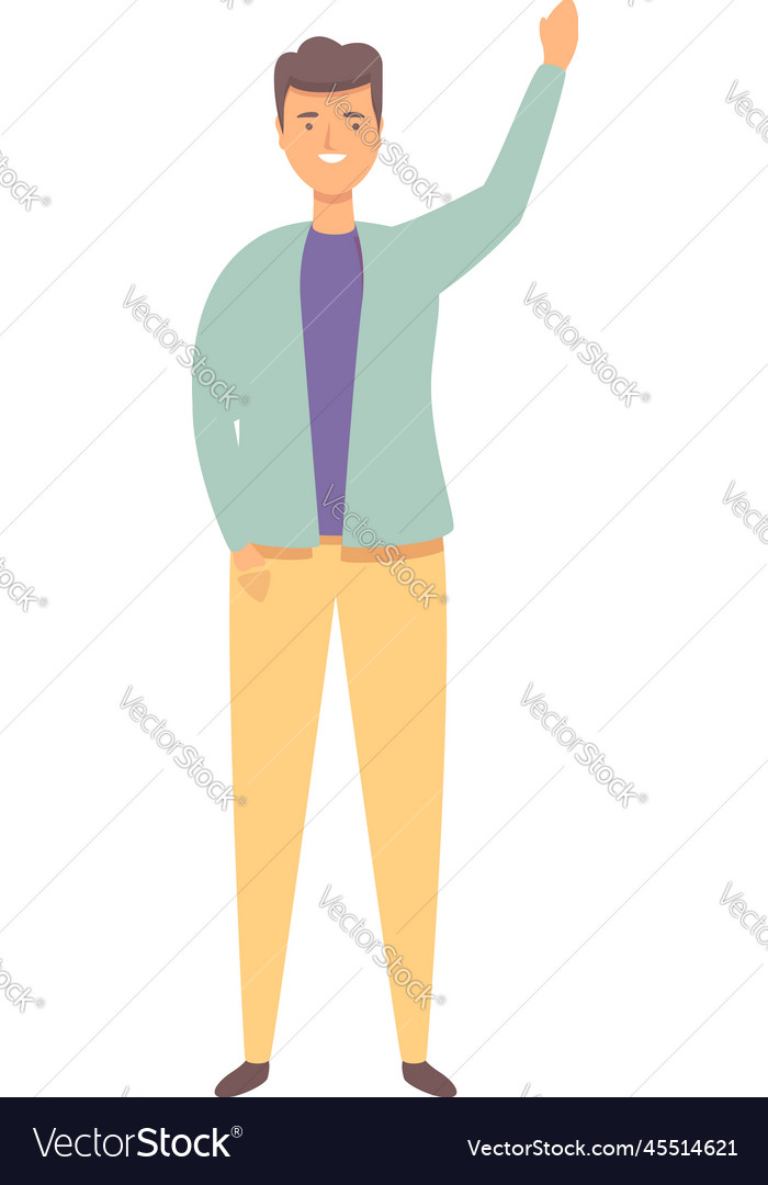 Team boy icon cartoon teen friend Royalty Free Vector Image