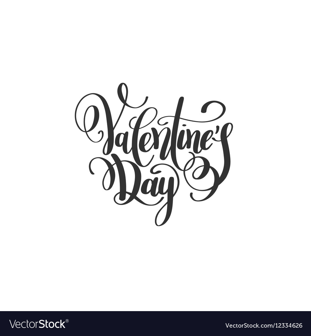 Happy valentines day handwritten lettering holiday