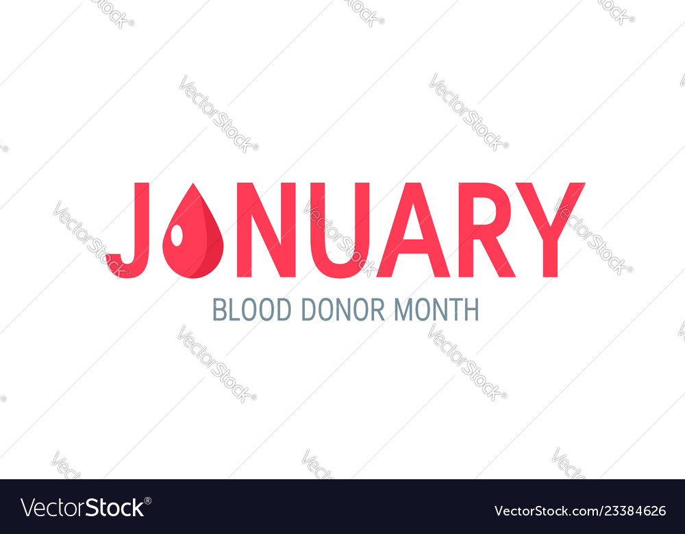 January national blood donor month concept