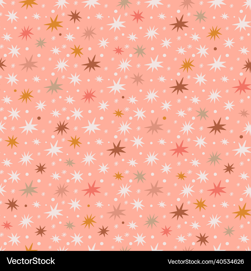 Pink christmas seamless pattern Royalty Free Vector Image