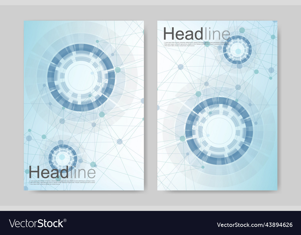 Scientific brochure design template flyer