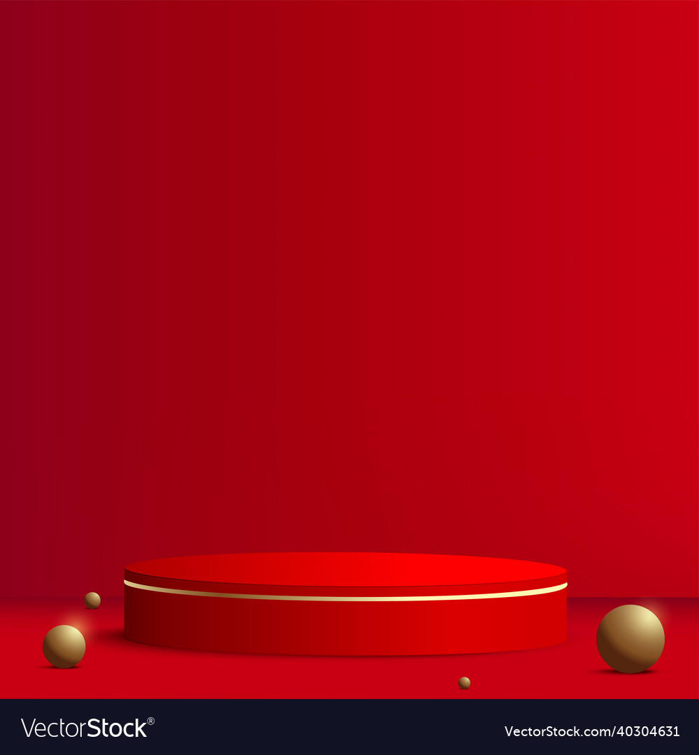 Abstract background with red color geometric 3d vector image Abstract background with red color geometric 3d