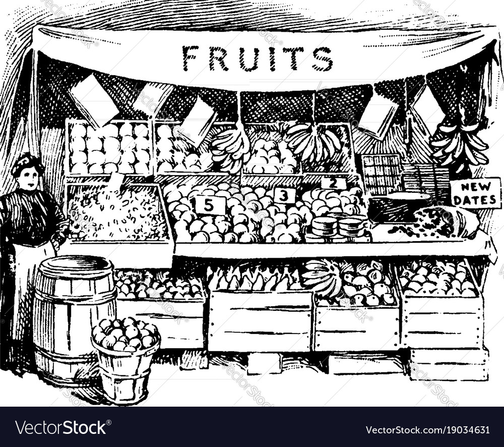 Fruit market vintage