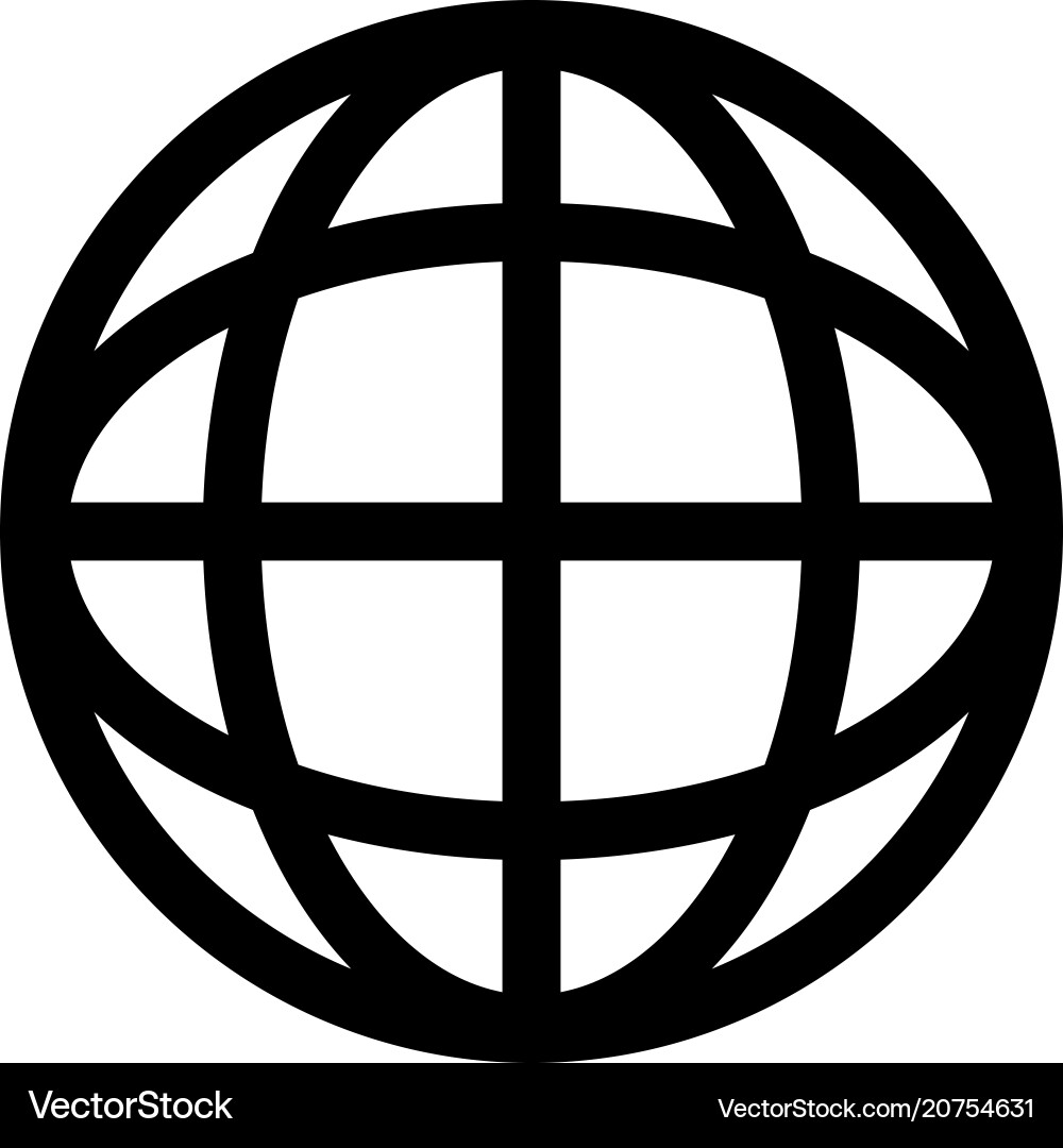Globe flat icon Royalty Free Vector Image - VectorStock