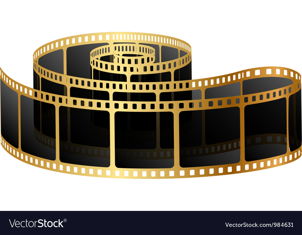 Golden Film Royalty Free Vector Image Vectorstock