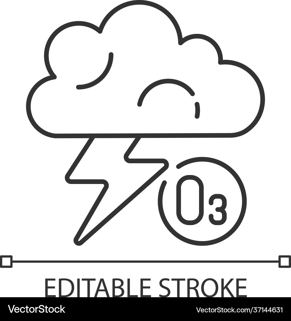 Lightning linear icon Royalty Free Vector Image