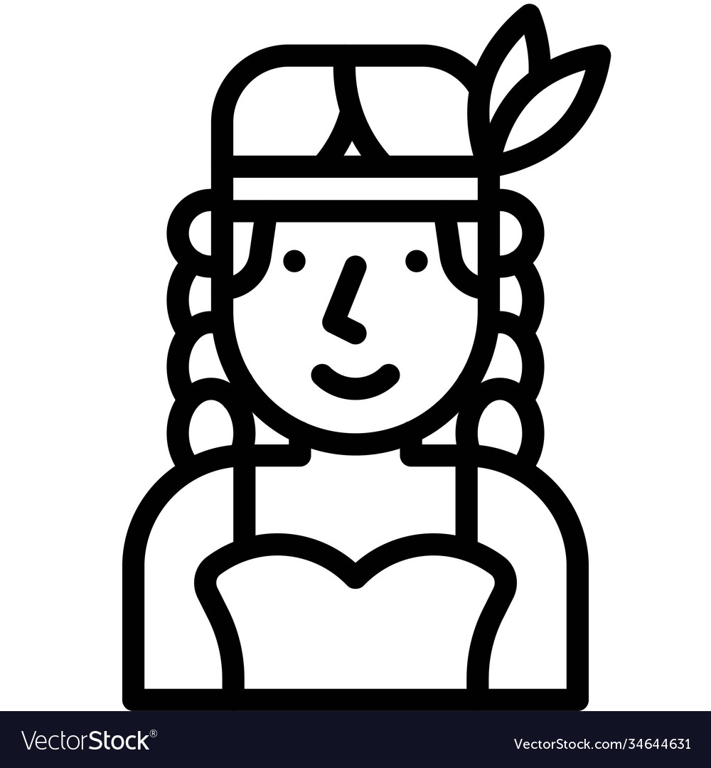 Native american costume icon halloween