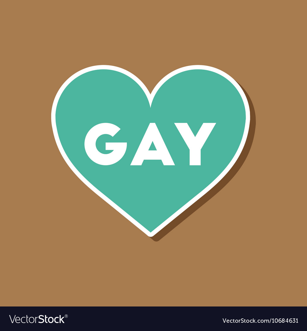 Paper sticker on stylish background of gays