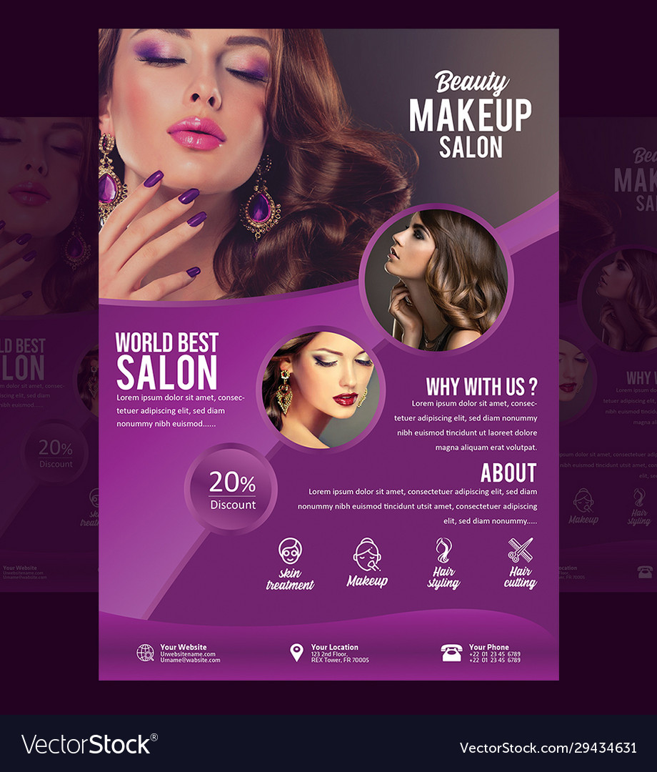 Salon flyer Royalty Free Vector Image - VectorStock