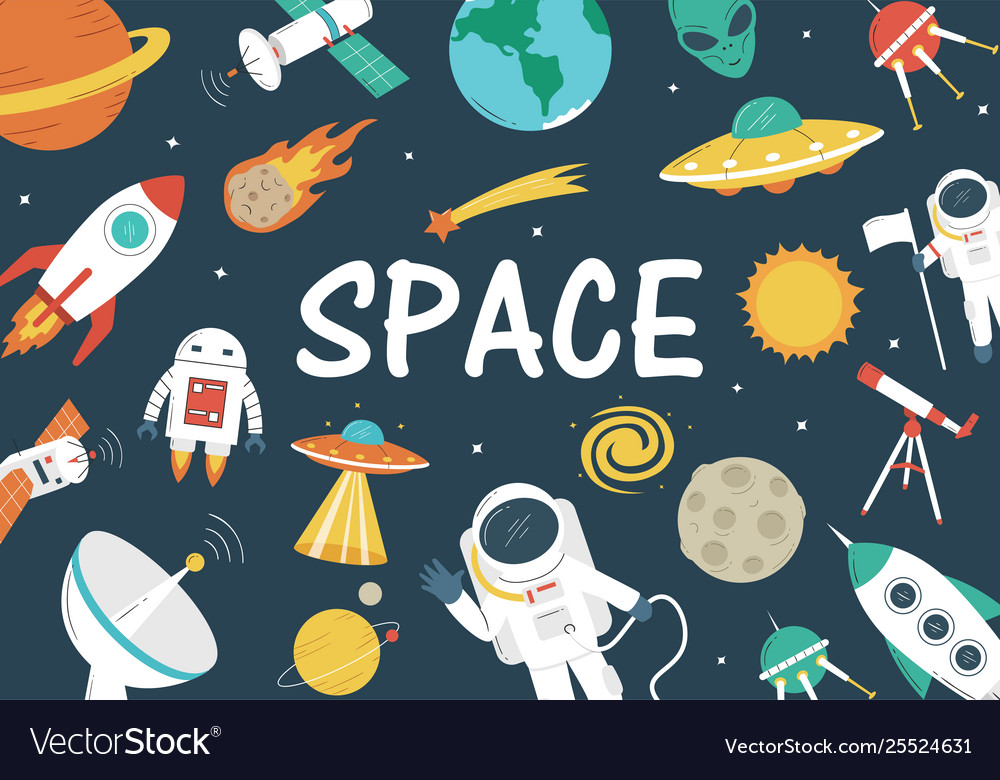 Space objects background