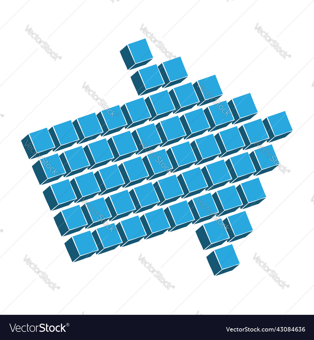 3d perspektivischer Pfeilzeiger Symbol Cursor Form vector image 3d perspektivischer Pfeilzeiger Symbol Cursor Form