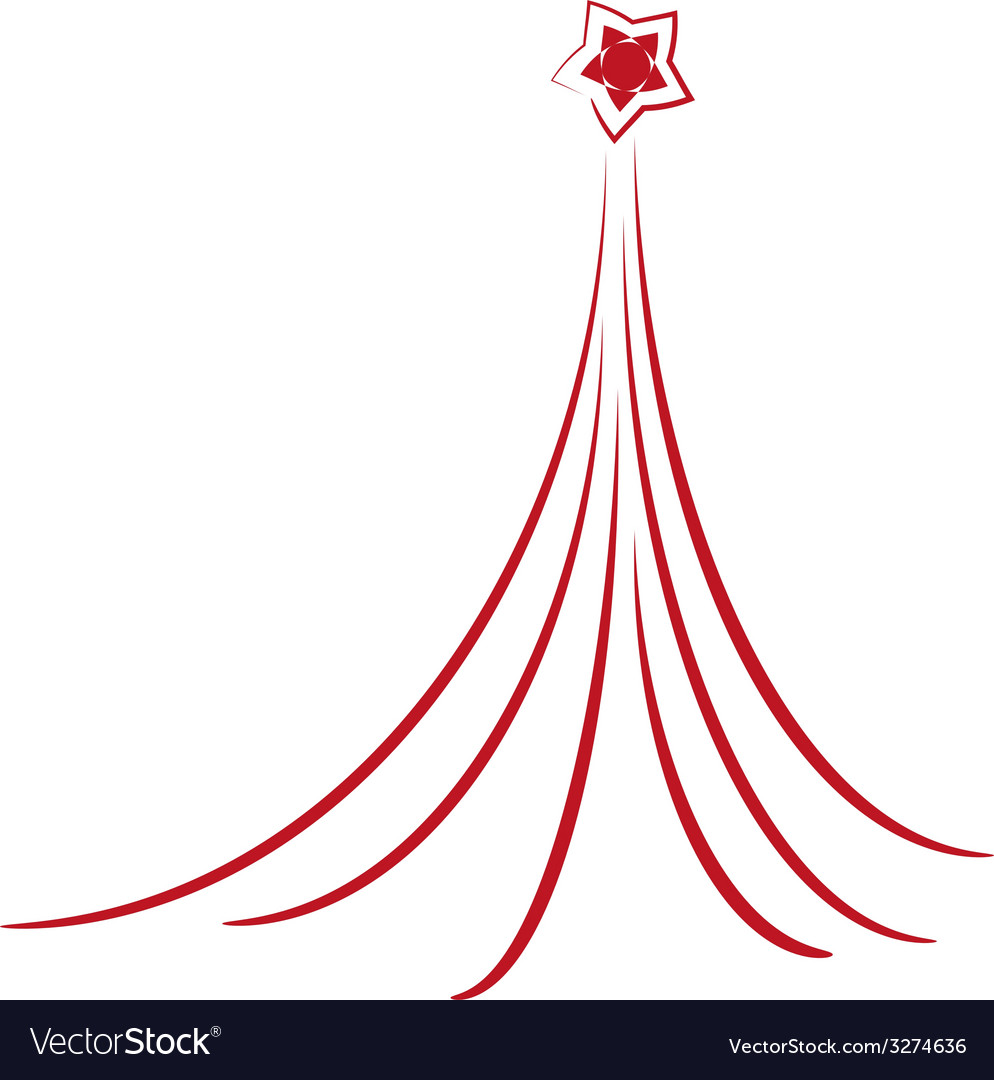 Abstract christmas tree a simple drawing