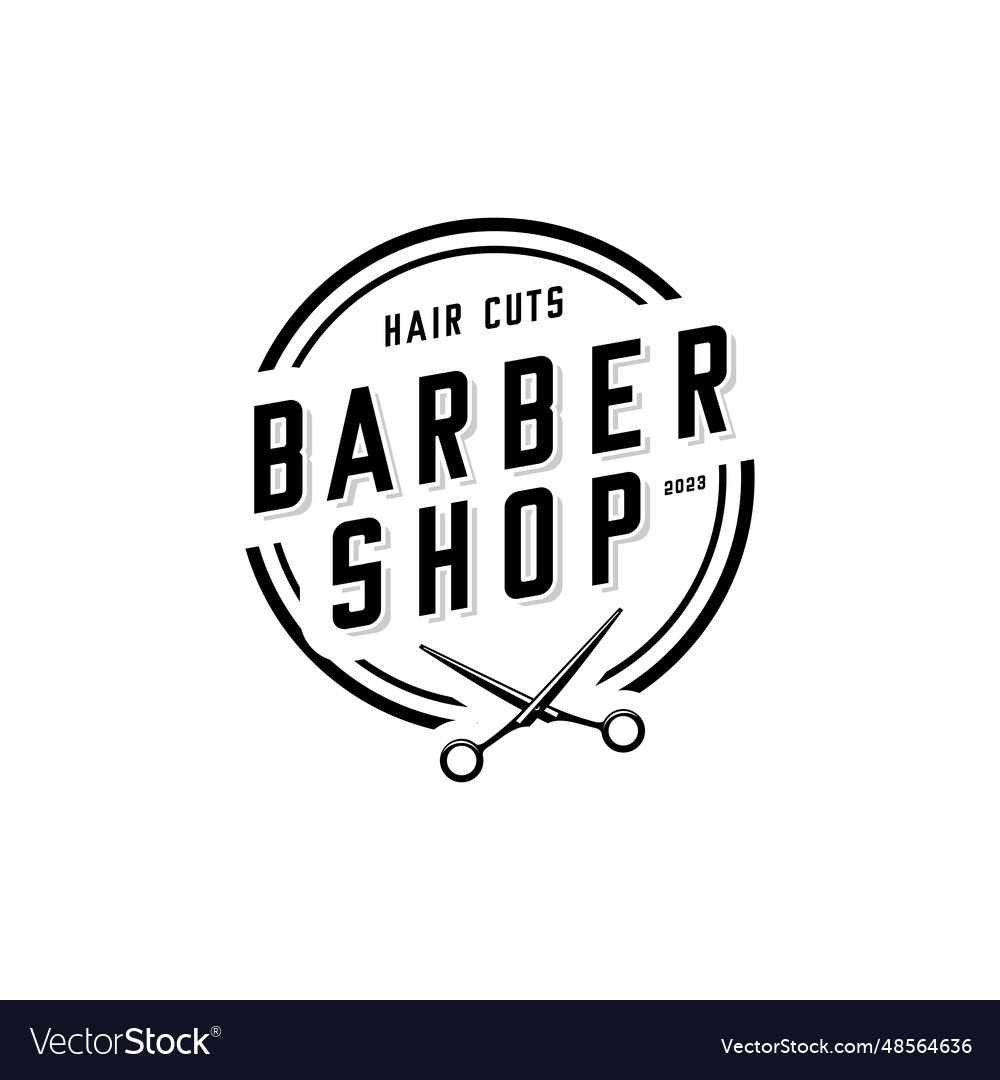 Barbershop scissor Royalty Free Vector Image - VectorStock