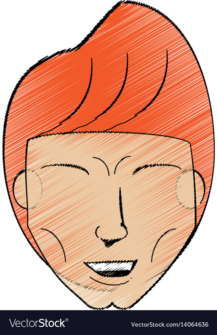 Drawing Man Head Hairstyle Royalty Free Vector Image