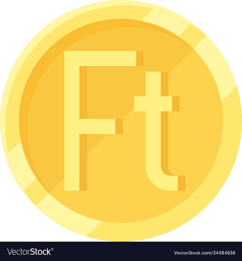 Hungarian forint coin icon currency hungary