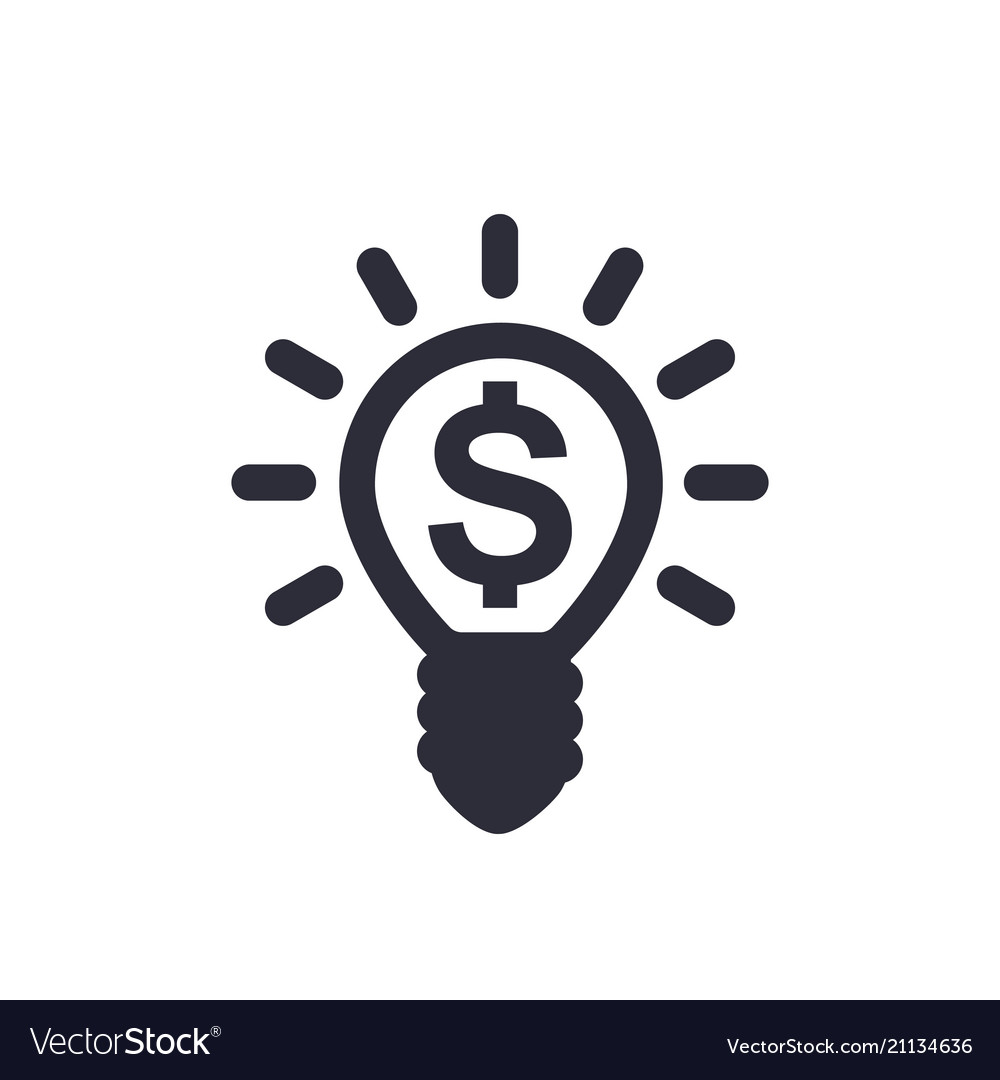 Idea is money icon Royalty Free Vector Image - VectorStock