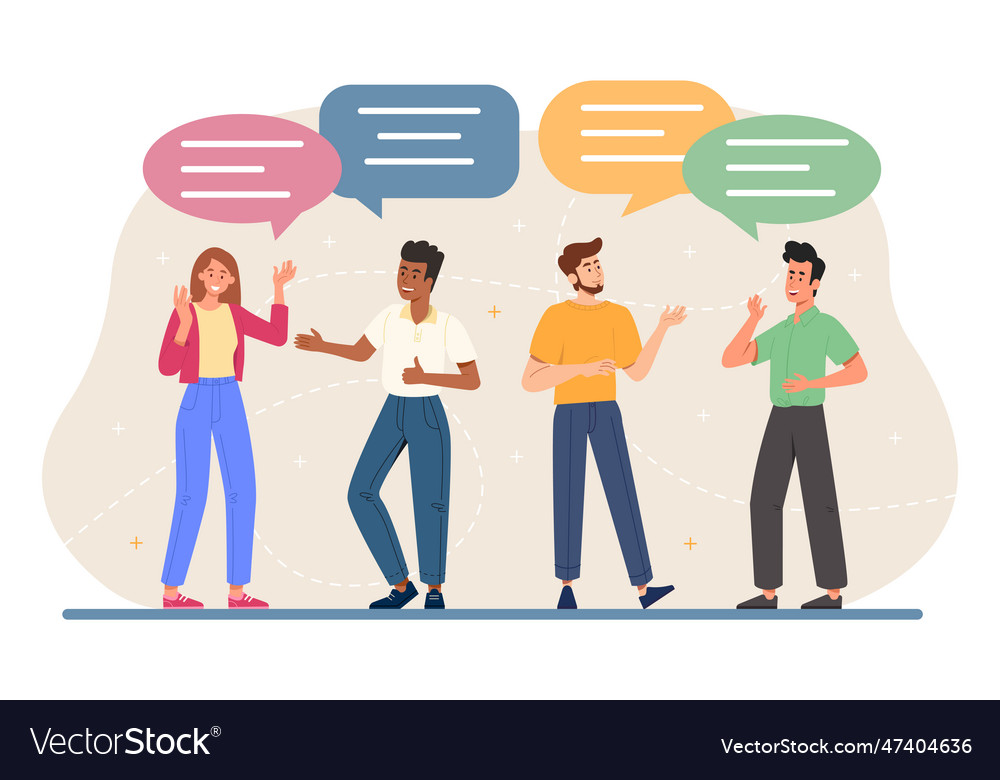 People communicate concept Royalty Free Vector Image