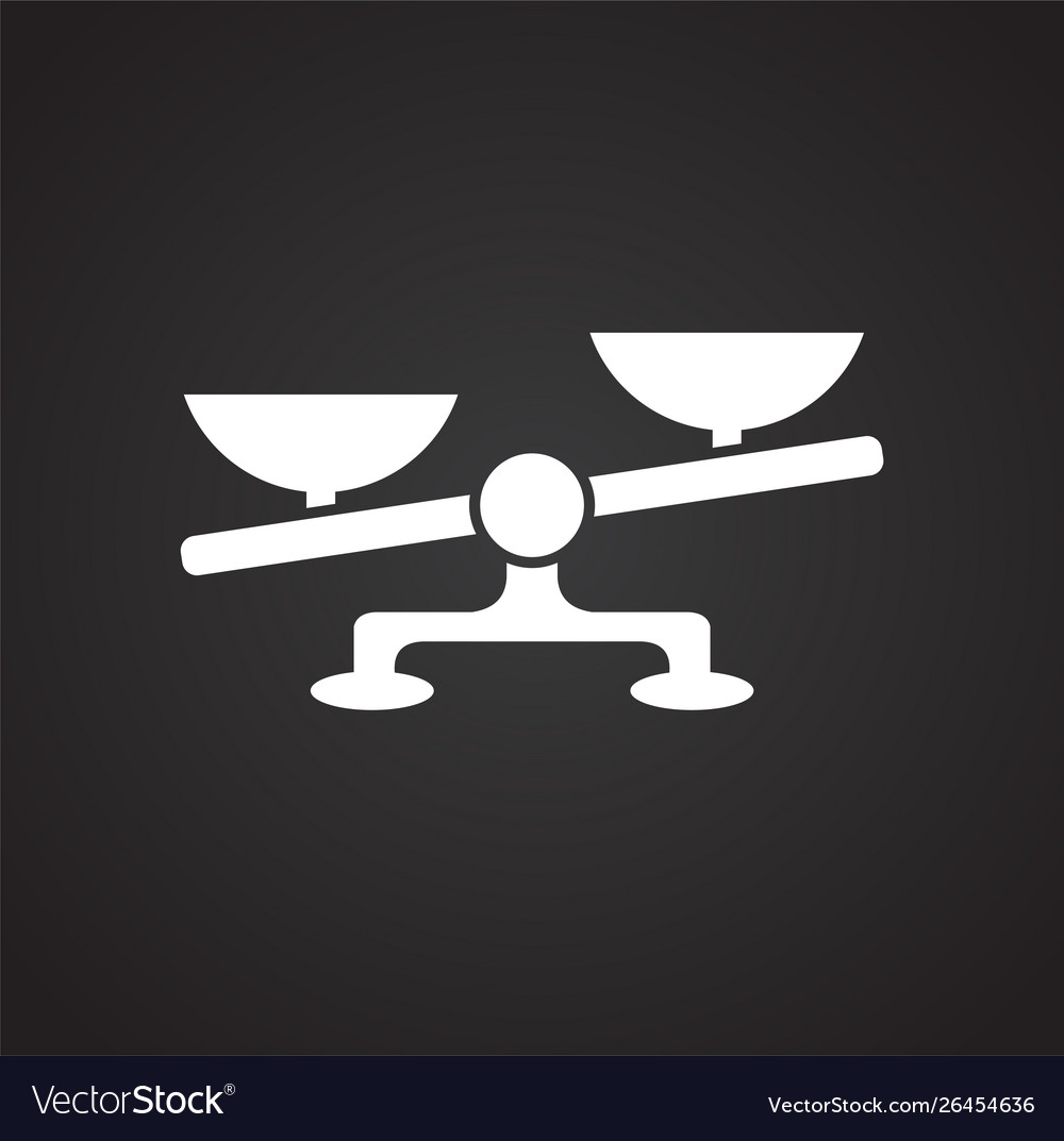 Scale icon on background for graphic and web vector image Scale icon on background for graphic and web