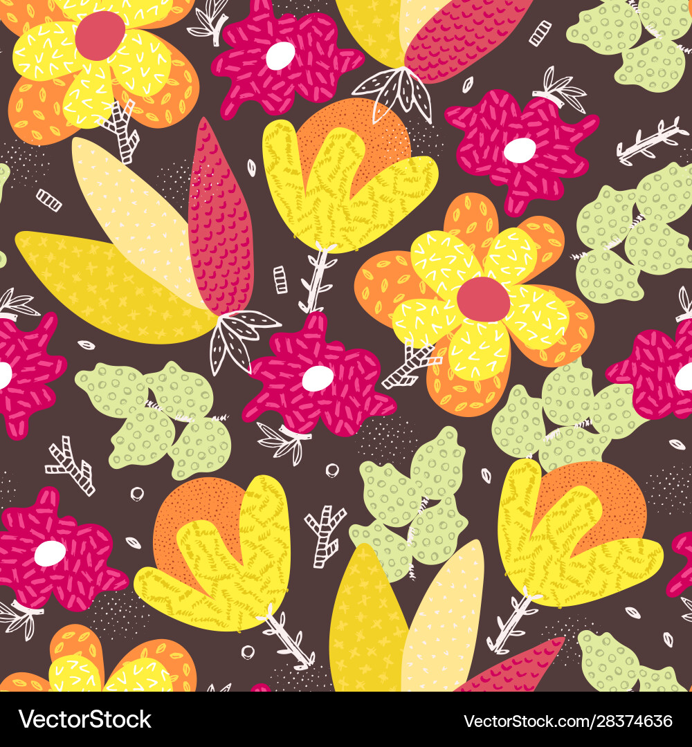 Seamless pattern abstract hand drawn Royalty Free Vector
