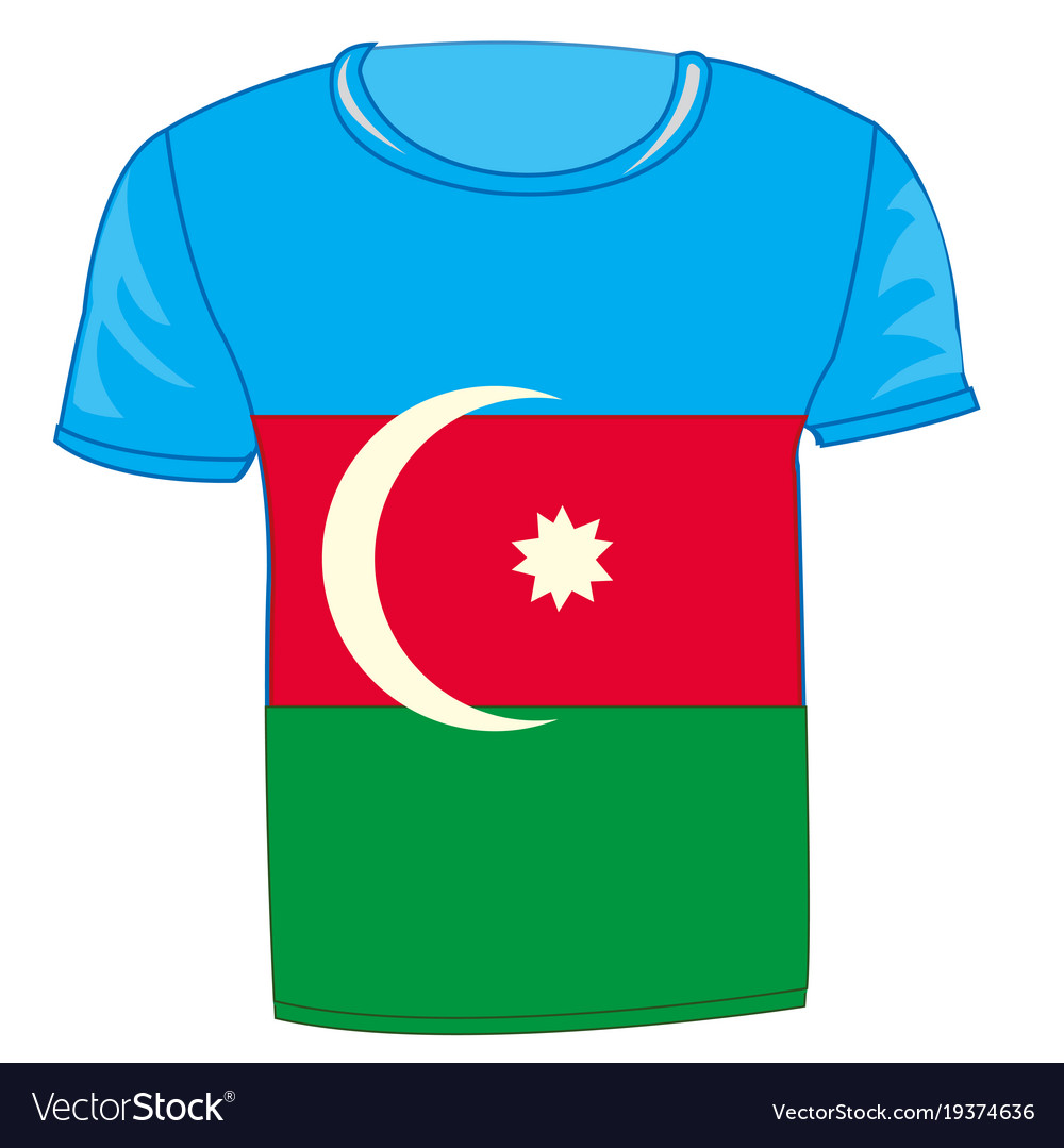 T-shirt with flag azerbaijan