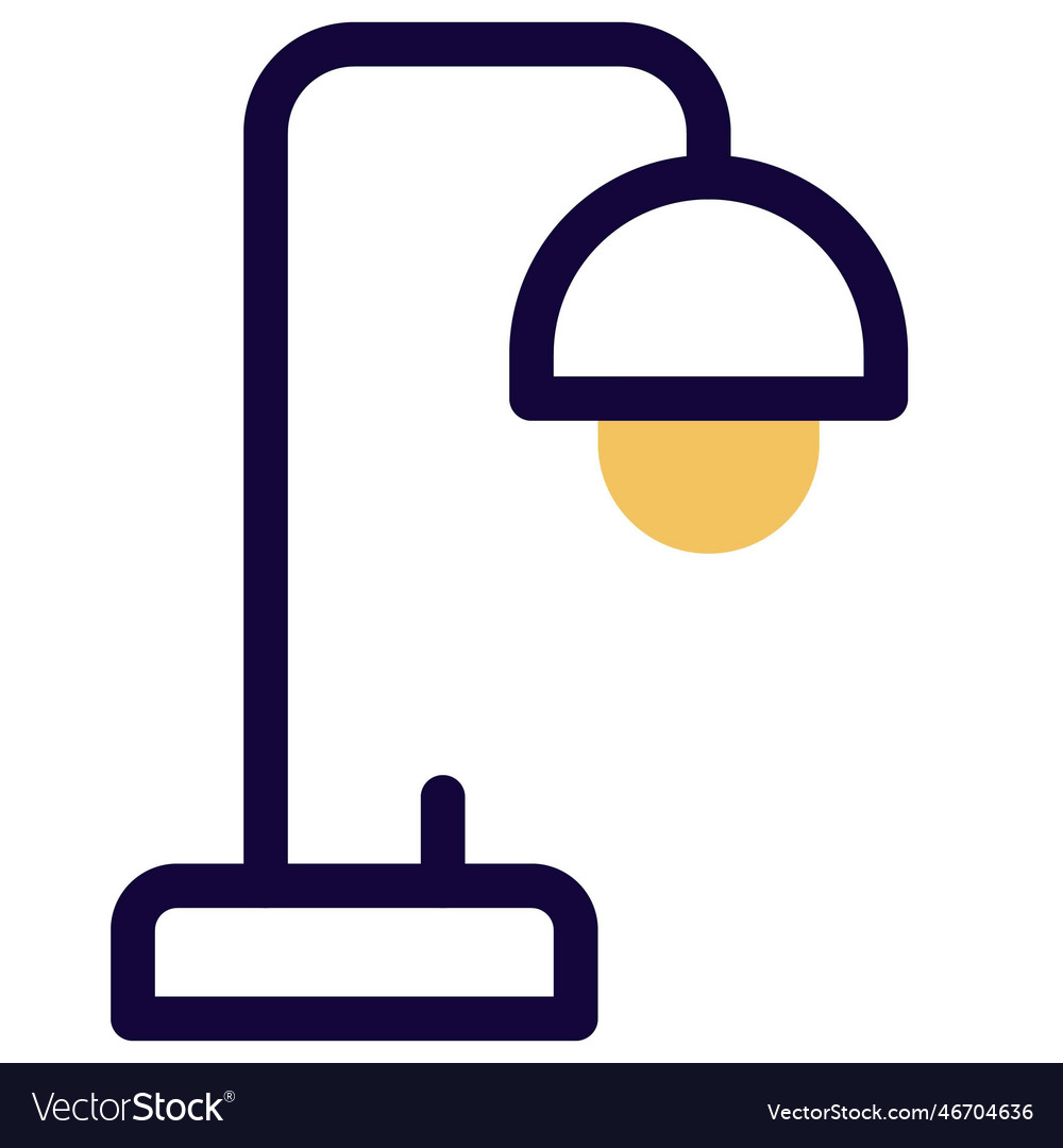 Table lamp with foldable stand feature Royalty Free Vector