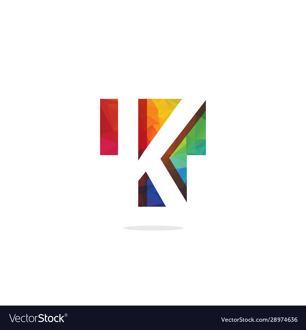 Tk letter logo design template Royalty Free Vector Image