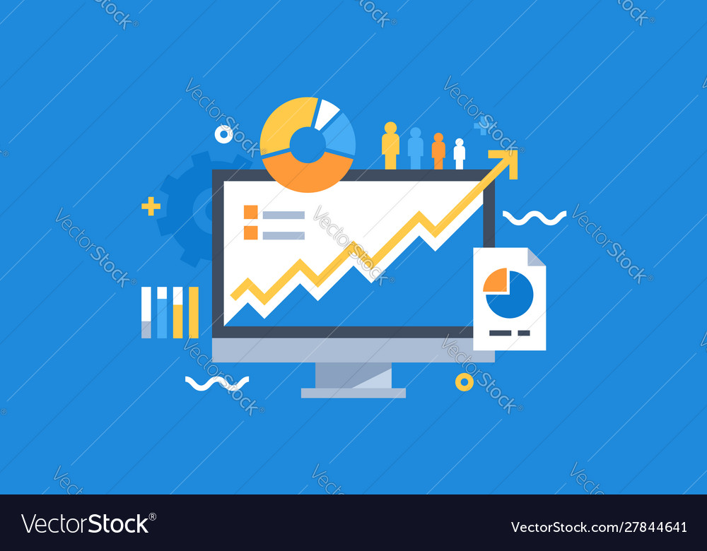 Analytics data Royalty Free Vector Image - VectorStock