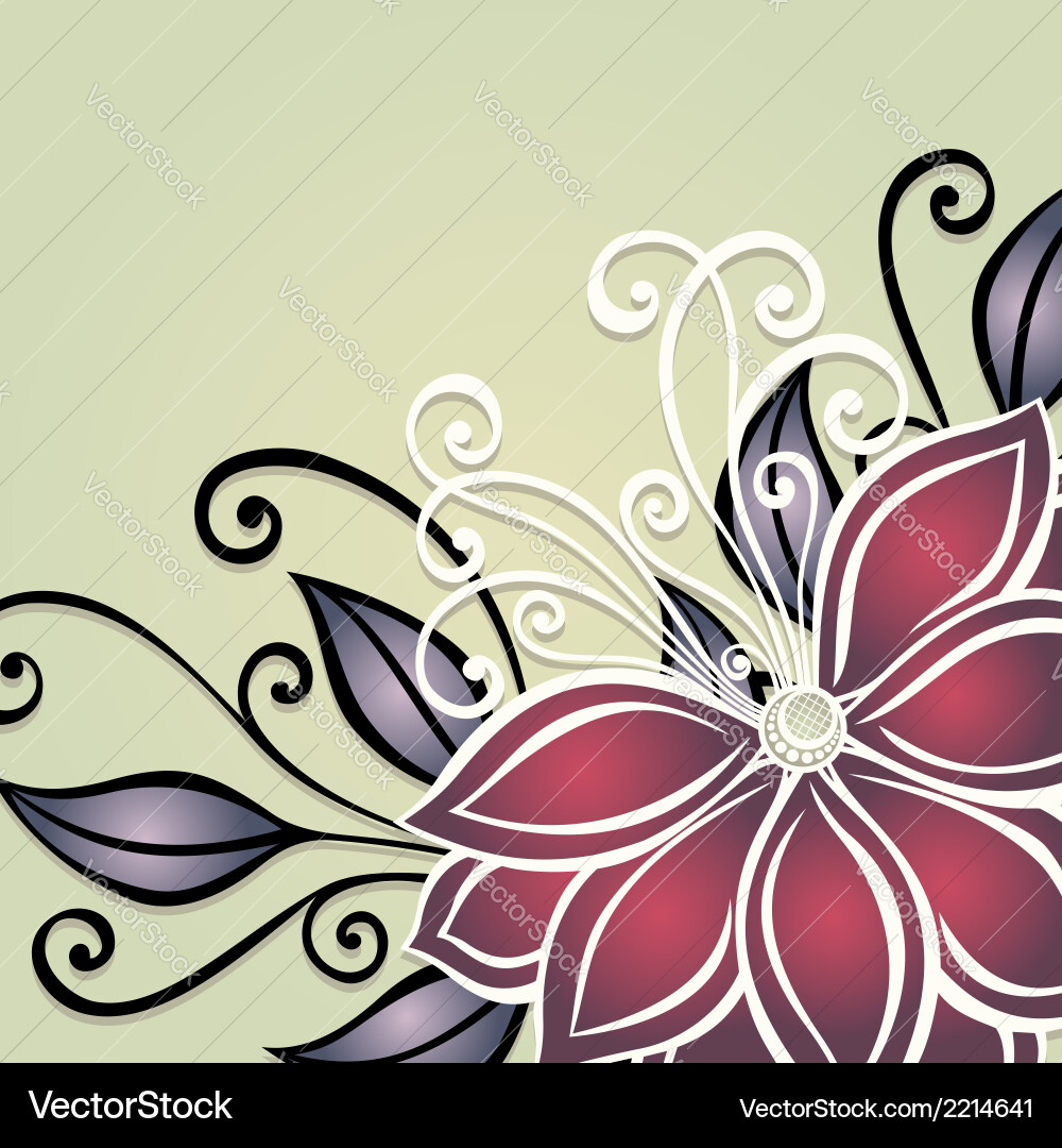 Colored floral background Royalty Free Vector Image