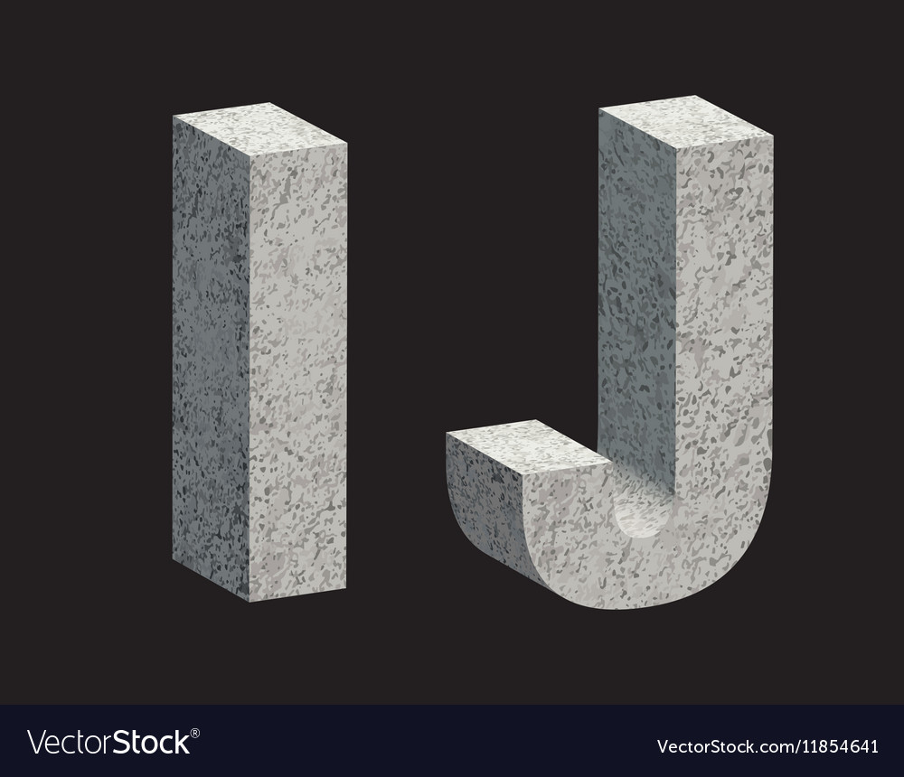 Download Concrete 3D letters Royalty Free Vector Image - VectorStock