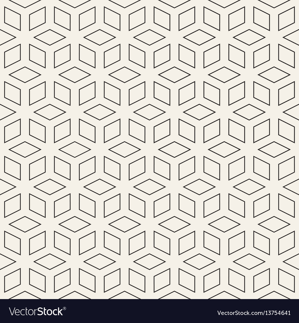 Cubic grid tiling endless stylish texture vector image Cubic grid tiling endless stylish texture